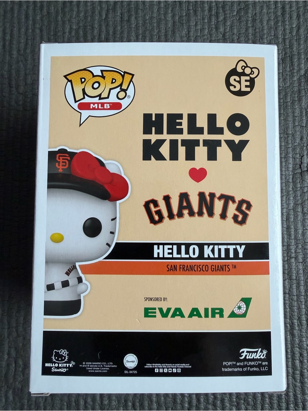 Funko Pop Hello Kitty San Francisco Giants Special Edition Figurine - Picture 2 of 5